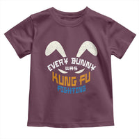 Every Bunny Was Kung Fu Fighting Toddler T Shirt Funny Easter Vintage Rabbit Face