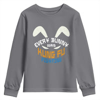 Every Bunny Was Kung Fu Fighting Youth Sweatshirt Funny Easter Vintage Rabbit Face