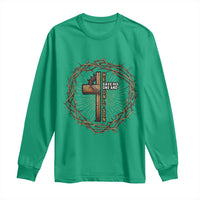 Christian Cross Long Sleeve Shirt Bible John 3:16 Jesus He Gave His Only Son Jesus Christian - Wonder Print Shop