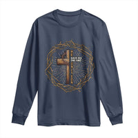 Christian Cross Long Sleeve Shirt Bible John 3:16 Jesus He Gave His Only Son Jesus Christian - Wonder Print Shop