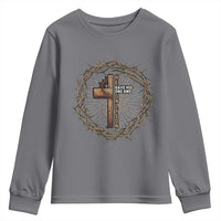 Christian Cross Youth Sweatshirt Bible John 3:16 Jesus He Gave His Only Son Jesus Christian - Wonder Print Shop