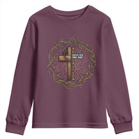 Christian Cross Youth Sweatshirt Bible John 3:16 Jesus He Gave His Only Son Jesus Christian - Wonder Print Shop