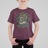 Tactical Trash Panda T Shirt For Kid Funny Raccoon Military Graphic Patriotic Veteran