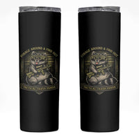 Tactical Trash Panda Skinny Tumbler Funny Raccoon Military Graphic Patriotic Veteran