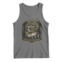 Tactical Trash Panda Tank Top Funny Raccoon Military Graphic Patriotic Veteran