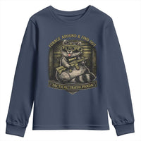 Tactical Trash Panda Youth Sweatshirt Funny Raccoon Military Graphic Patriotic Veteran