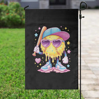 Funny Softball Drip Garden Flag Ice Cream Sprinkles Softball Girls Kid