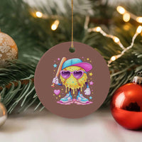 Funny Softball Drip Ceramic Ornament Ice Cream Sprinkles Softball Girls Kid