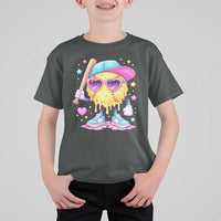 Funny Softball Drip T Shirt For Kid Ice Cream Sprinkles Softball Girls Kid