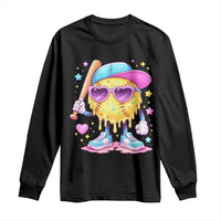 Funny Softball Drip Long Sleeve Shirt Ice Cream Sprinkles Softball Girls Kid