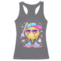 Funny Softball Drip Racerback Tank Top Ice Cream Sprinkles Softball Girls Kid