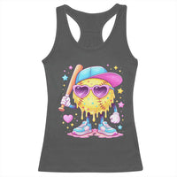 Funny Softball Drip Racerback Tank Top Ice Cream Sprinkles Softball Girls Kid