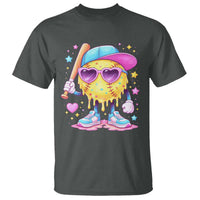 Funny Softball Drip T Shirt Ice Cream Sprinkles Softball Girls Kid