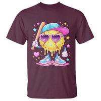Funny Softball Drip T Shirt Ice Cream Sprinkles Softball Girls Kid