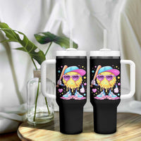 Funny Softball Drip Tumbler With Handle Ice Cream Sprinkles Softball Girls Kid
