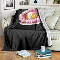 Softball Drip Throw Blanket Ice Cream Sprinkles Softball Glove Girls Kid