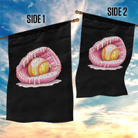 Softball Drip Garden Flag Ice Cream Sprinkles Softball Glove Girls Kid