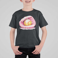 Softball Drip T Shirt For Kid Ice Cream Sprinkles Softball Glove Girls Kid