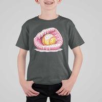 Softball Drip T Shirt For Kid Ice Cream Sprinkles Softball Glove Girls Kid