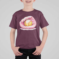 Softball Drip T Shirt For Kid Ice Cream Sprinkles Softball Glove Girls Kid