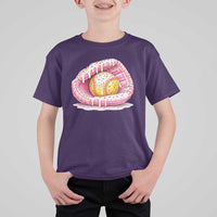 Softball Drip T Shirt For Kid Ice Cream Sprinkles Softball Glove Girls Kid