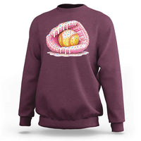 Softball Drip Sweatshirt Ice Cream Sprinkles Softball Glove Girls Kid
