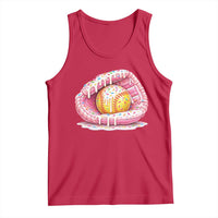 Softball Drip Tank Top Ice Cream Sprinkles Softball Glove Girls Kid