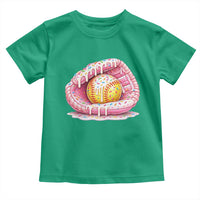 Softball Drip Toddler T Shirt Ice Cream Sprinkles Softball Glove Girls Kid