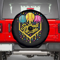 Softball Drip Spare Tire Cover Ice Cream Sprinkles Softball Life Style