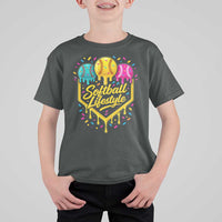 Softball Drip T Shirt For Kid Ice Cream Sprinkles Softball Life Style