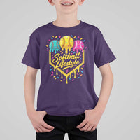 Softball Drip T Shirt For Kid Ice Cream Sprinkles Softball Life Style