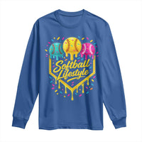 Softball Drip Long Sleeve Shirt Ice Cream Sprinkles Softball Life Style