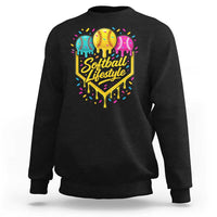 Softball Drip Sweatshirt Ice Cream Sprinkles Softball Life Style