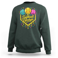 Softball Drip Sweatshirt Ice Cream Sprinkles Softball Life Style