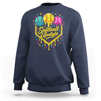 Softball Drip Sweatshirt Ice Cream Sprinkles Softball Life Style