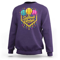 Softball Drip Sweatshirt Ice Cream Sprinkles Softball Life Style
