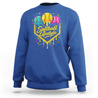 Softball Drip Sweatshirt Ice Cream Sprinkles Softball Life Style
