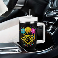 Softball Drip Tumbler With Handle Ice Cream Sprinkles Softball Life Style