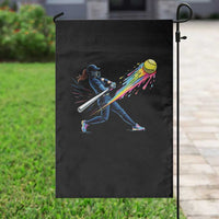 Softball Player Drip Garden Flag
