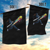 Softball Player Drip Garden Flag