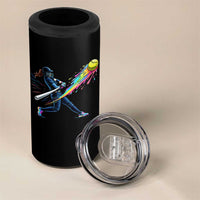 Softball Player Drip 4 in 1 Can Cooler Tumbler