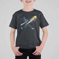 Softball Player Drip T Shirt For Kid