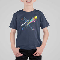 Softball Player Drip T Shirt For Kid