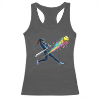 Softball Player Drip Racerback Tank Top