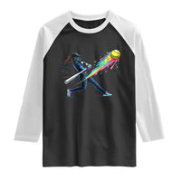 Softball Player Drip Raglan Shirt