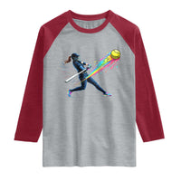 Softball Player Drip Raglan Shirt