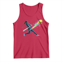 Softball Player Drip Tank Top