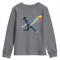 Softball Player Drip Youth Sweatshirt
