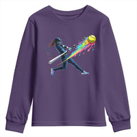 Softball Player Drip Youth Sweatshirt