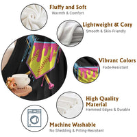 Softball Drip Throw Blanket Ice Cream Drip Youth Girls Softball Sport